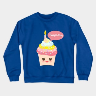 Happy Birthday Cupcake Crewneck Sweatshirt